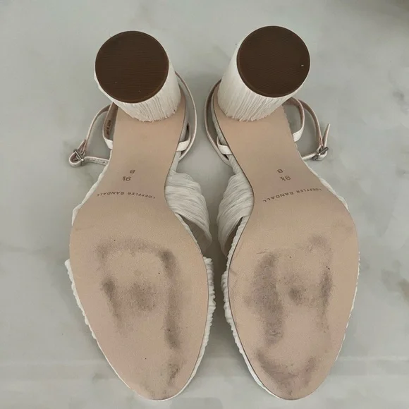 Loeffler Randall Reed Twist Pleated Sandals In Pearl, New in box - Picture 7 of 9